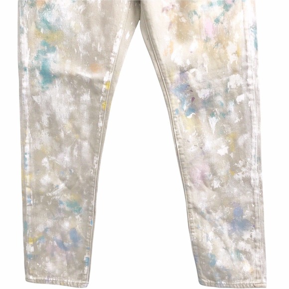 NEW POLO RALPH LAUREN WOMENS SIZE 27 MID RISE PAINTED ASTOR BOYFRIEND JEANS - Picture 3 of 10